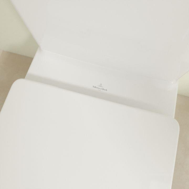 Villeroy & Boch Close Coupled Toilet Villeroy & Boch O.novo Combi-Pack Close Coupled Open Back Toilet with Soft Close Seat