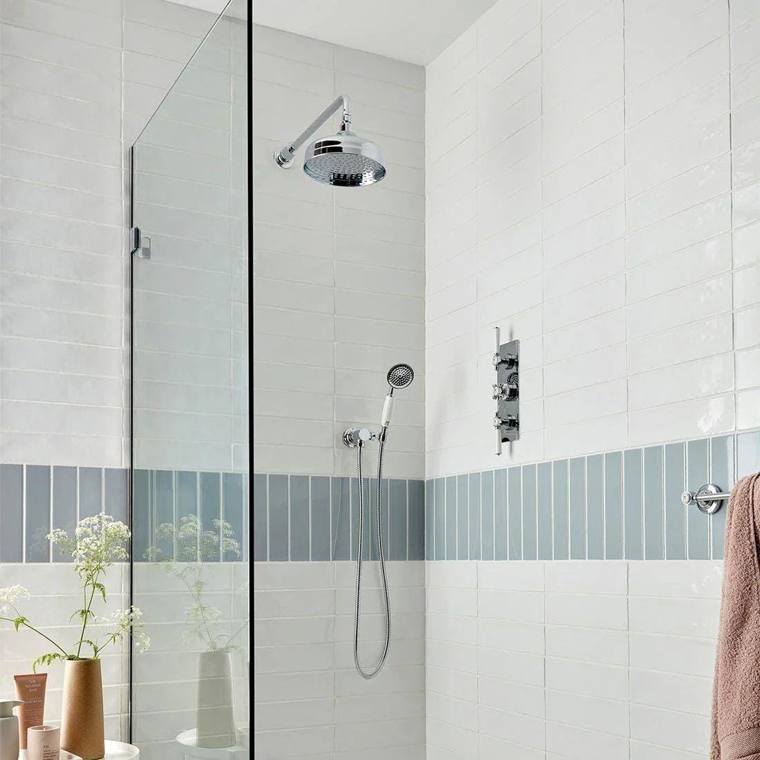 Vado Shower Handset Booth & Co. Axbridge Single Function Shower Handset with Hose, and Intergrated Outlet and Bracket