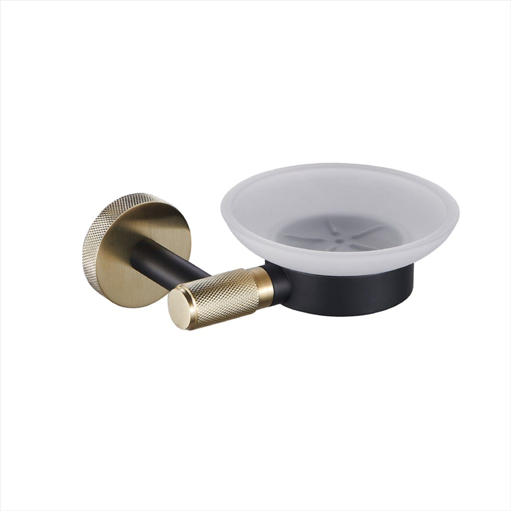 Eastbrook Soap Dish Eastbrook Catania Soap Dish in Matt Black with Brushed Brass