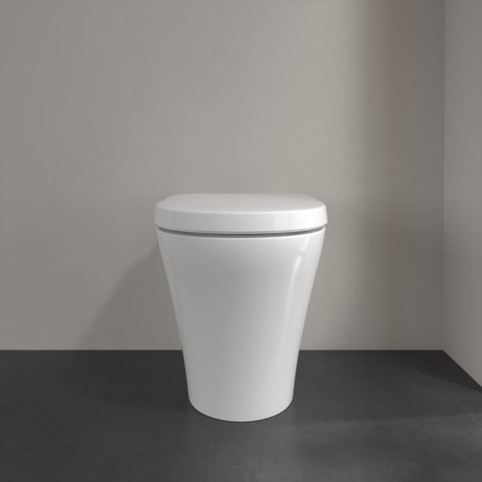Villeroy & Boch Back to Wall Toilet Villeroy & Boch O.novo Back to Wall Rimless Toilet with Soft Close Seat