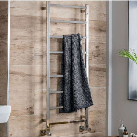 Vogue Designer Towel Radiator 900 x 500 / Central Heating Vogue Ideal Straight Designer Towel Radiator in Polished Stainless Steel