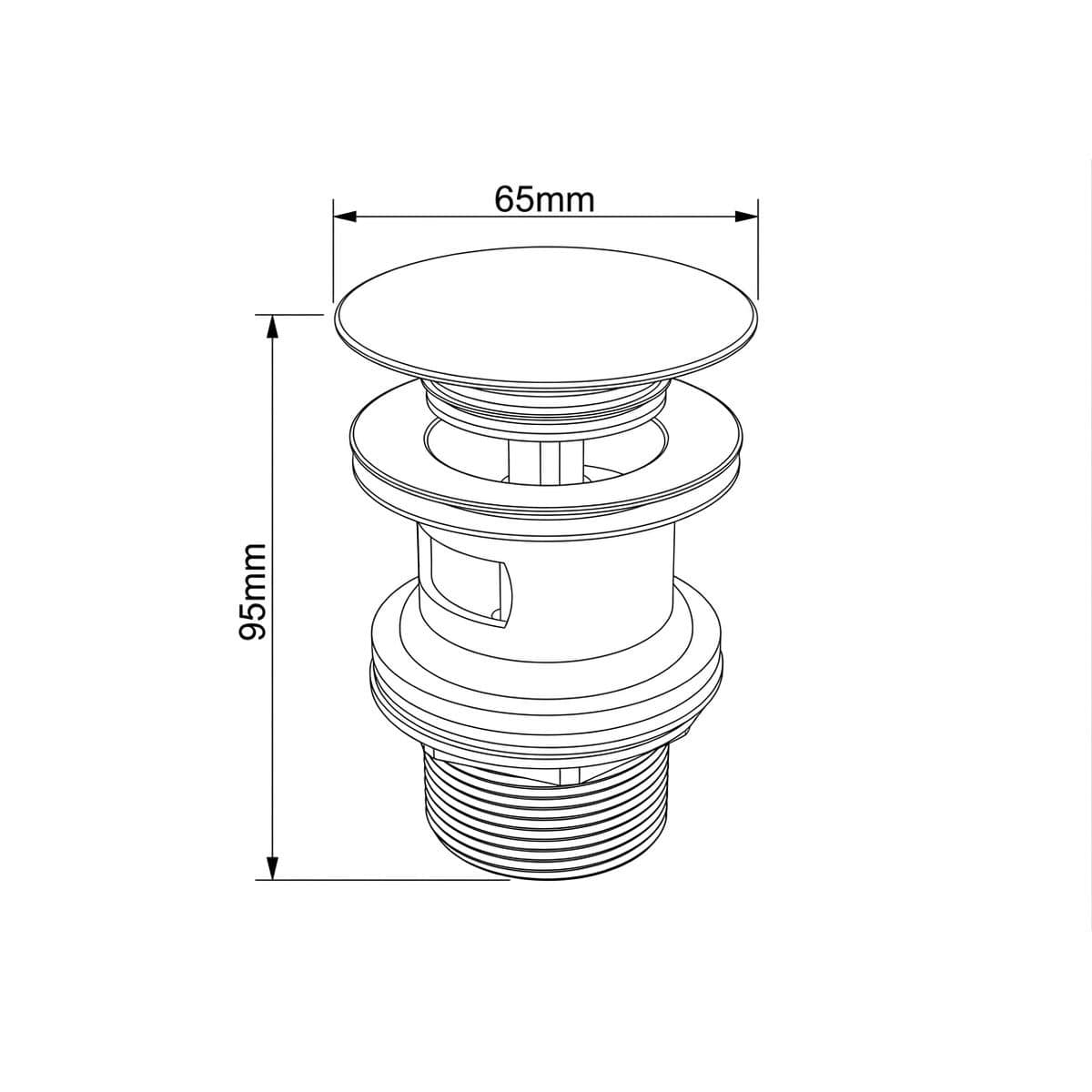 Roca Basin Waste Roca Click-Clack 65mm Slotted Basin Waste