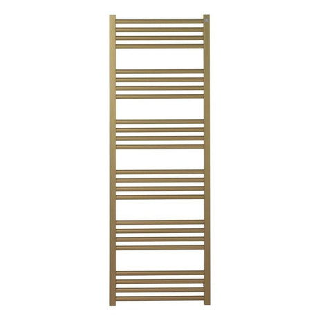 Crosswater Ladder Rail 1380 x 480mm / Dual Fuel Crosswater MPRO Designer Vertical Towel Radiator in Brushed Brass