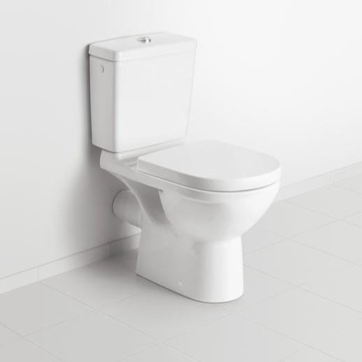 Villeroy & Boch Close Coupled Toilet Villeroy & Boch O.novo Rimless Open Back Close Coupled DirectFlush Toilet with Soft Close Seat