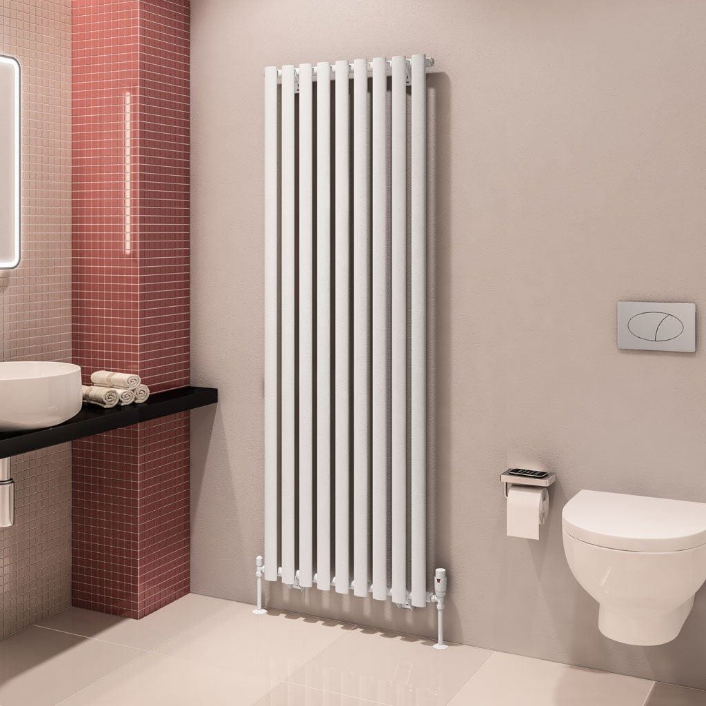 Eastbrook Designer Towel Radiator 1800 x 630mm Eastbrook Tunstall Straight Vertical Designer Radiator in Matt White
