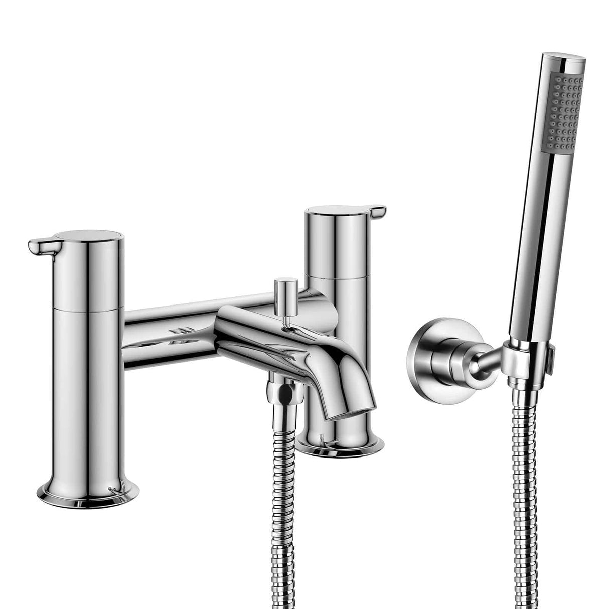 Flova Bath Shower Mixer Flova Moonlight 2 Hole Bath Shower Mixer with Shower Kit