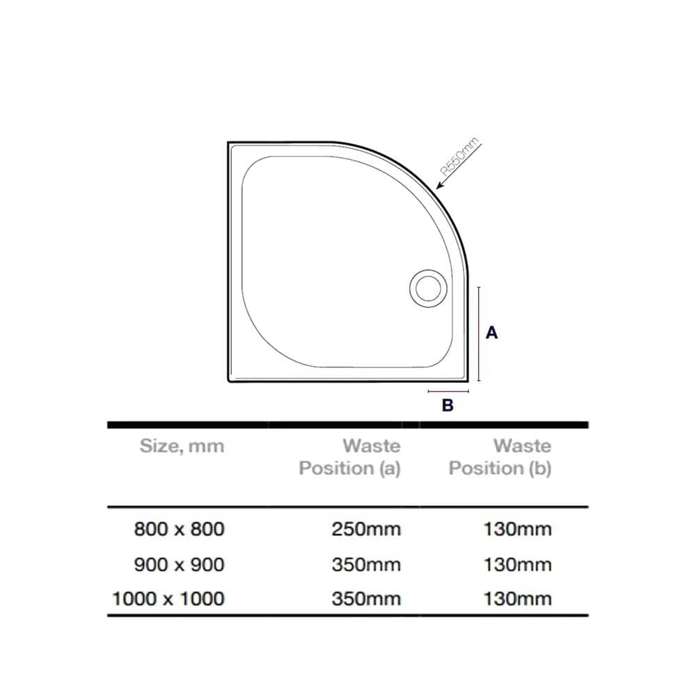 Merlyn Quadrant Shower Tray Merlyn MStone Quadrant Shower Tray