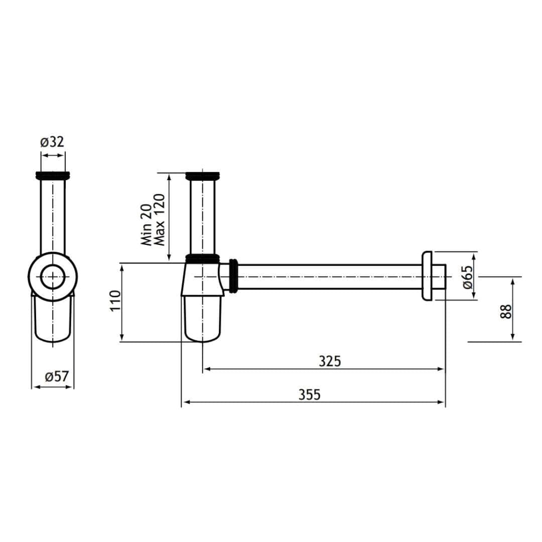 Aquarius Bottle Trap Aquarius Modern Round Bottle Trap
