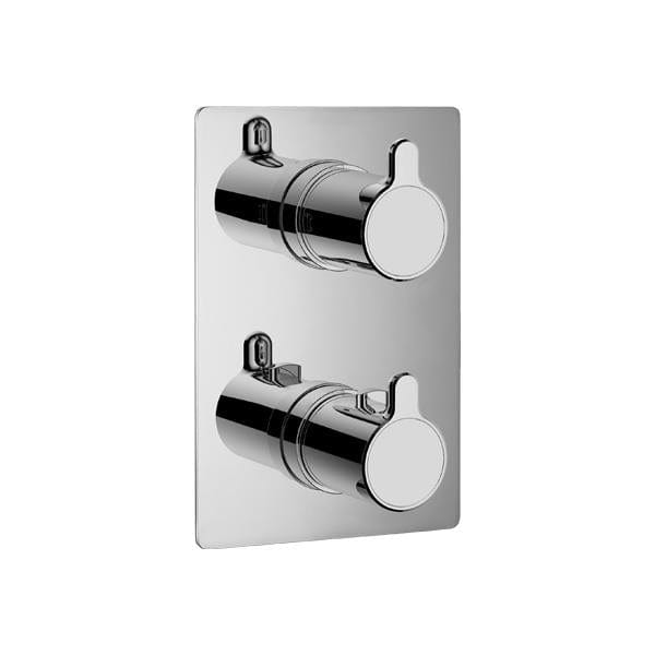 Flova Concealed Shower Valve Diamond Chrome Flova Moonlight Square 1, 2 or 3 Outlet SlimBOX Finishing Set