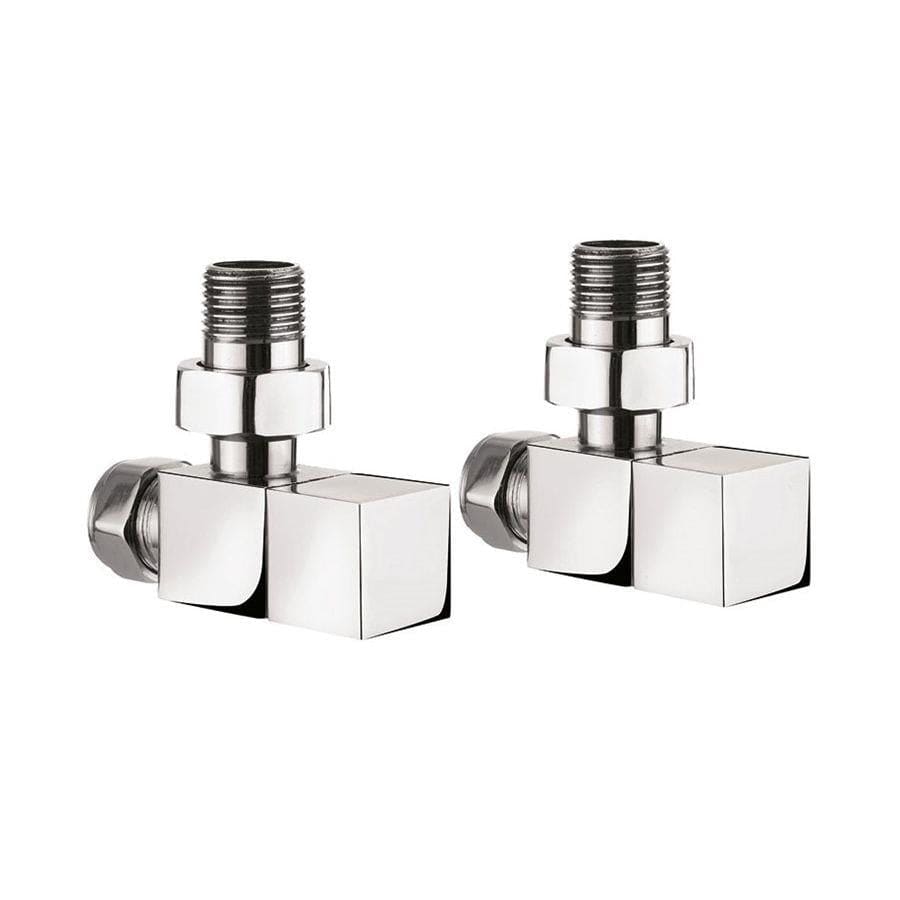 Crosswater Radiator Valve Crosswater Square Angled Manual Radiator Valves in Chrome