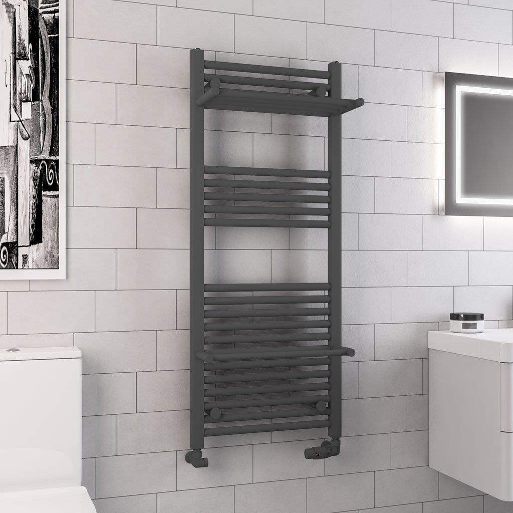 Eastbrook Ladder Rail Eastbrook Haddenham Straight Vertical Towel Rail in Matt Anthracite