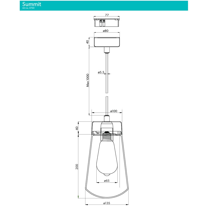 UK Bathroom Store Bathroom Lighting HiB Summit Pendant Light