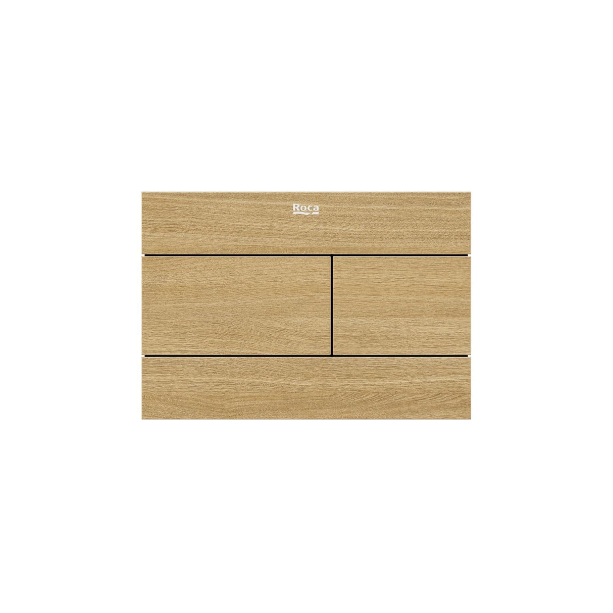 Roca Flush Plate Wood Oak Roca Duplo-S Flush Plate with Square Buttons