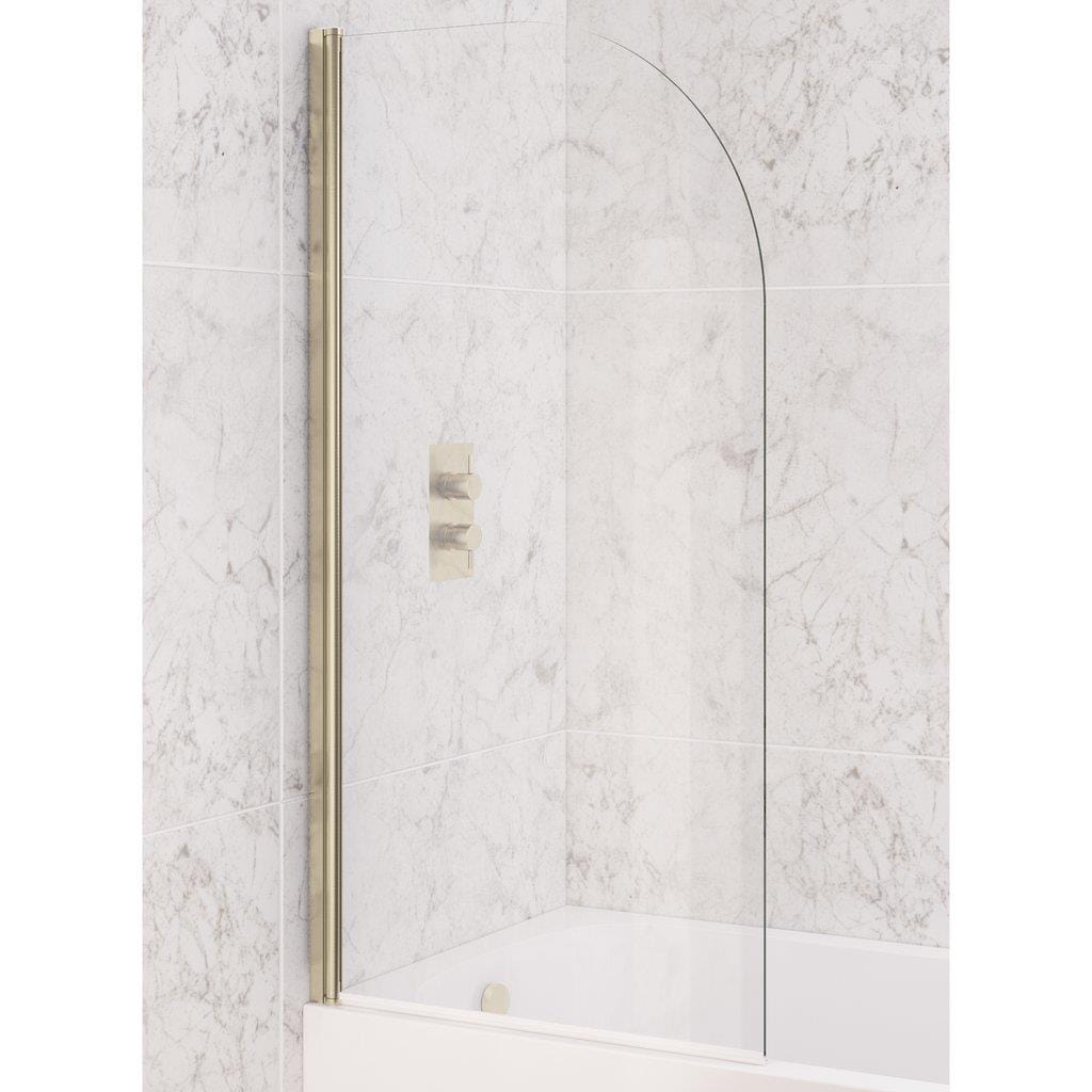 Eastbrook Bath Screen Brushed Brass Eastbrook Radius Bath Screen