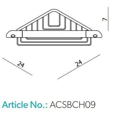 HiB Grab Rail/Bar HiB Corner Shower Basket with Grab Bar