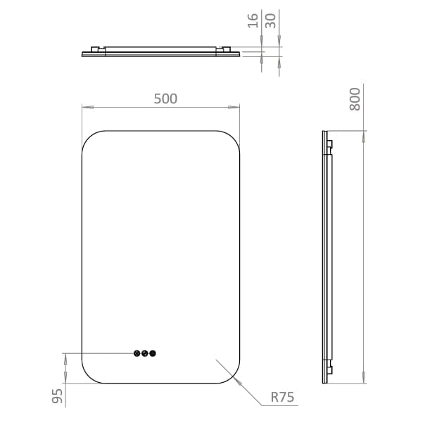 Crosswater Illuminated Mirror Crosswater Svelte LED Illuminated Mirror