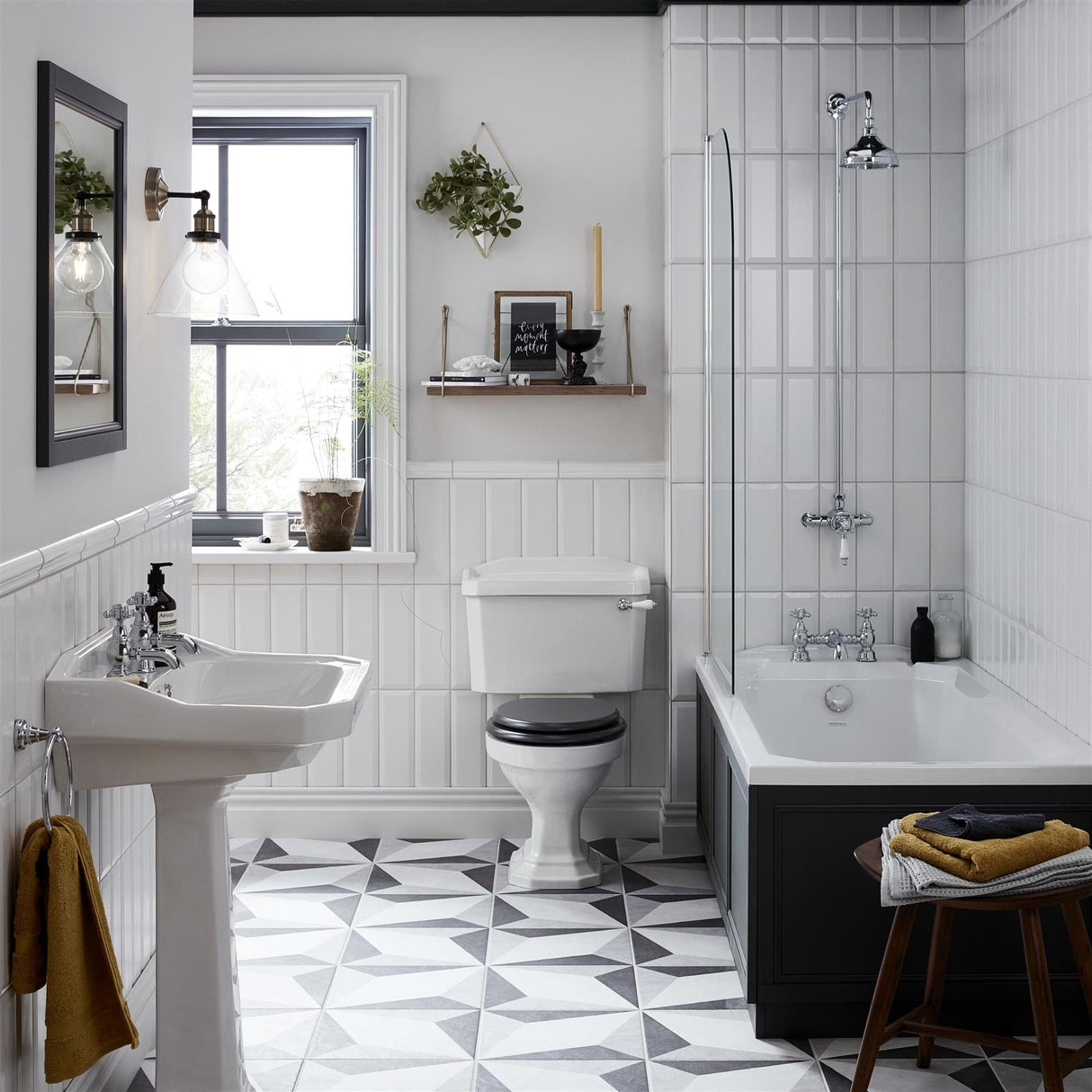 Heritage Standard Acrylic Bath Heritage Granley Deco Acrylic Single Ended Bath - 1700 x 750mm - 2 Tap Hole