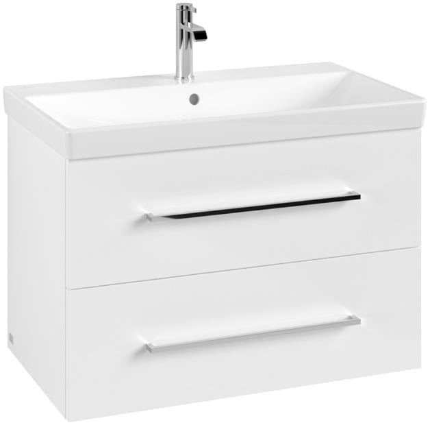 Villeroy & Boch Wall Mounted Vanity Unit Villeroy & Boch Avento Wall Hung Vanity Unit 780mm Two Drawers with Basin