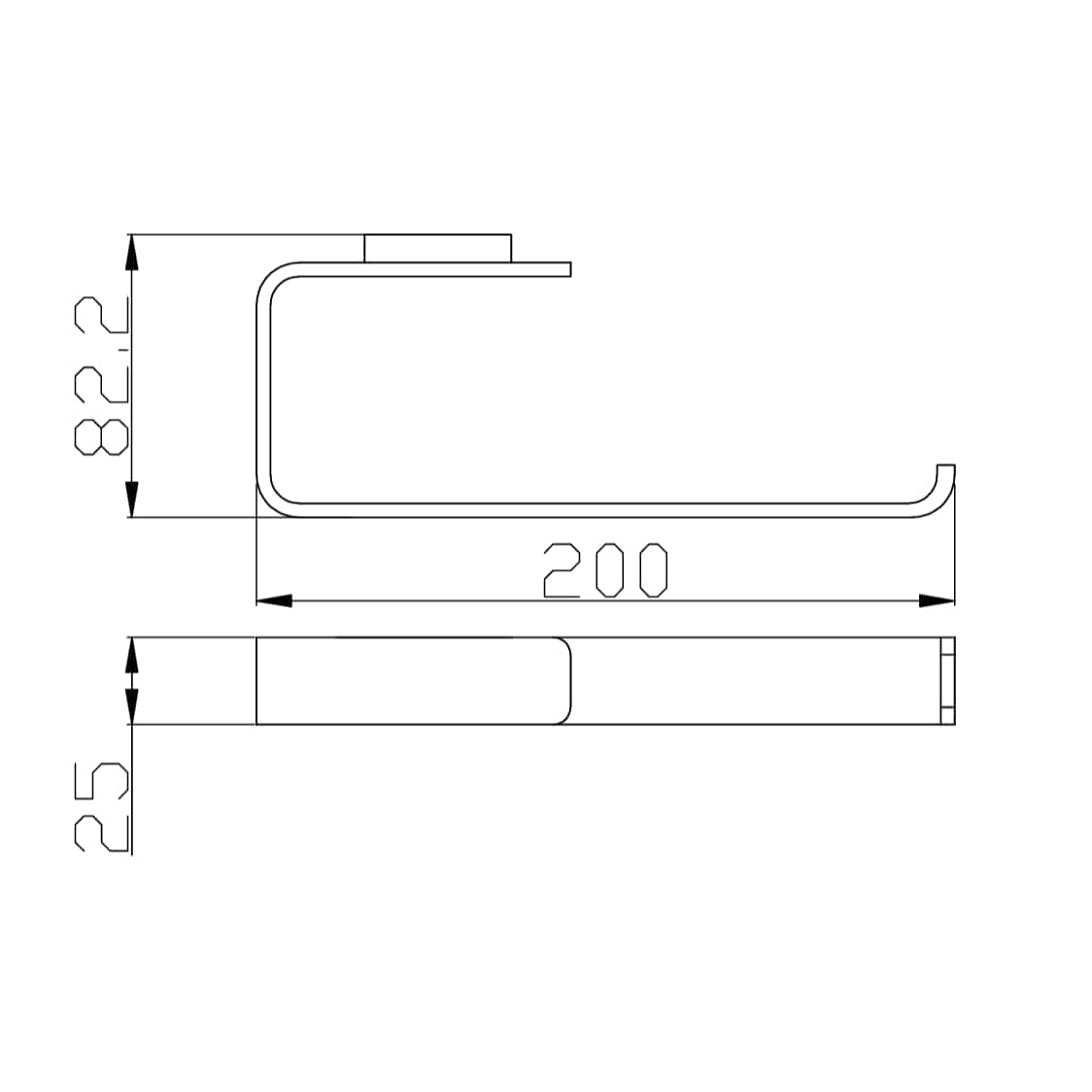 Eastbrook Towel Rails and Rings Eastbrook Vercelli Towel Holder in Chrome