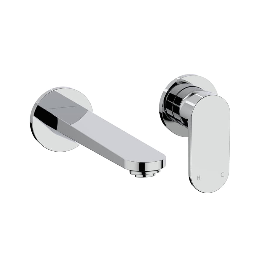 Crosswater Wall Mounted Basin Tap Chrome Crosswater Drift 2 Hole Wall Mounted  Basin Mixer Tap