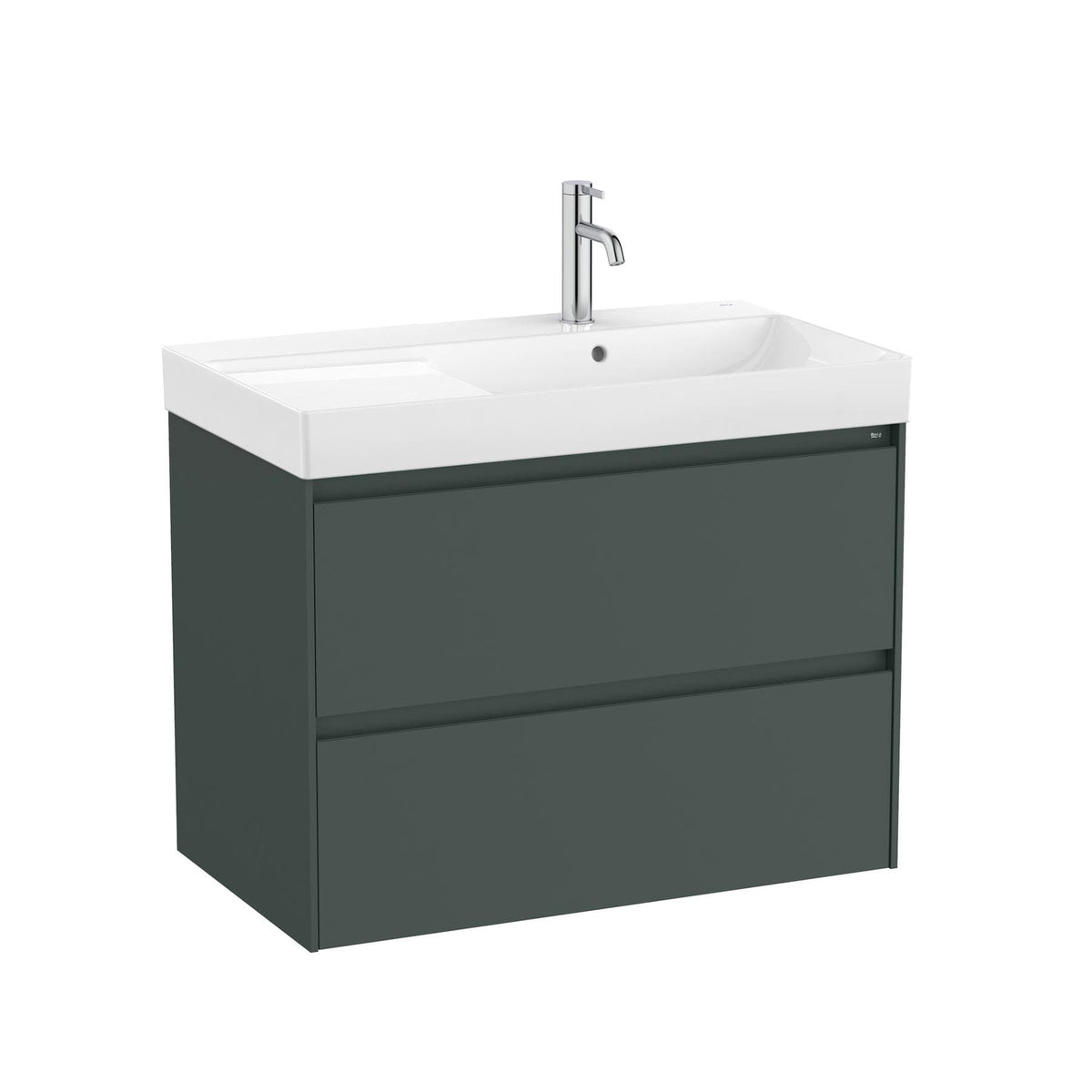 Roca Ona 800mm Wall Mounted Two Drawer Vanity Unit with Basin