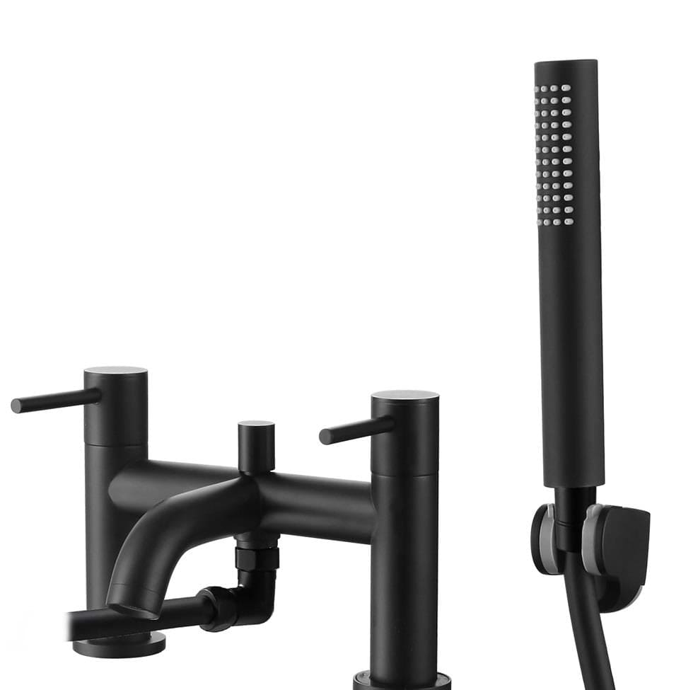 Aquarius Bath Shower Mixer Matt Black Aquarius RF-Series Bath Shower Mixer with Shower Kit