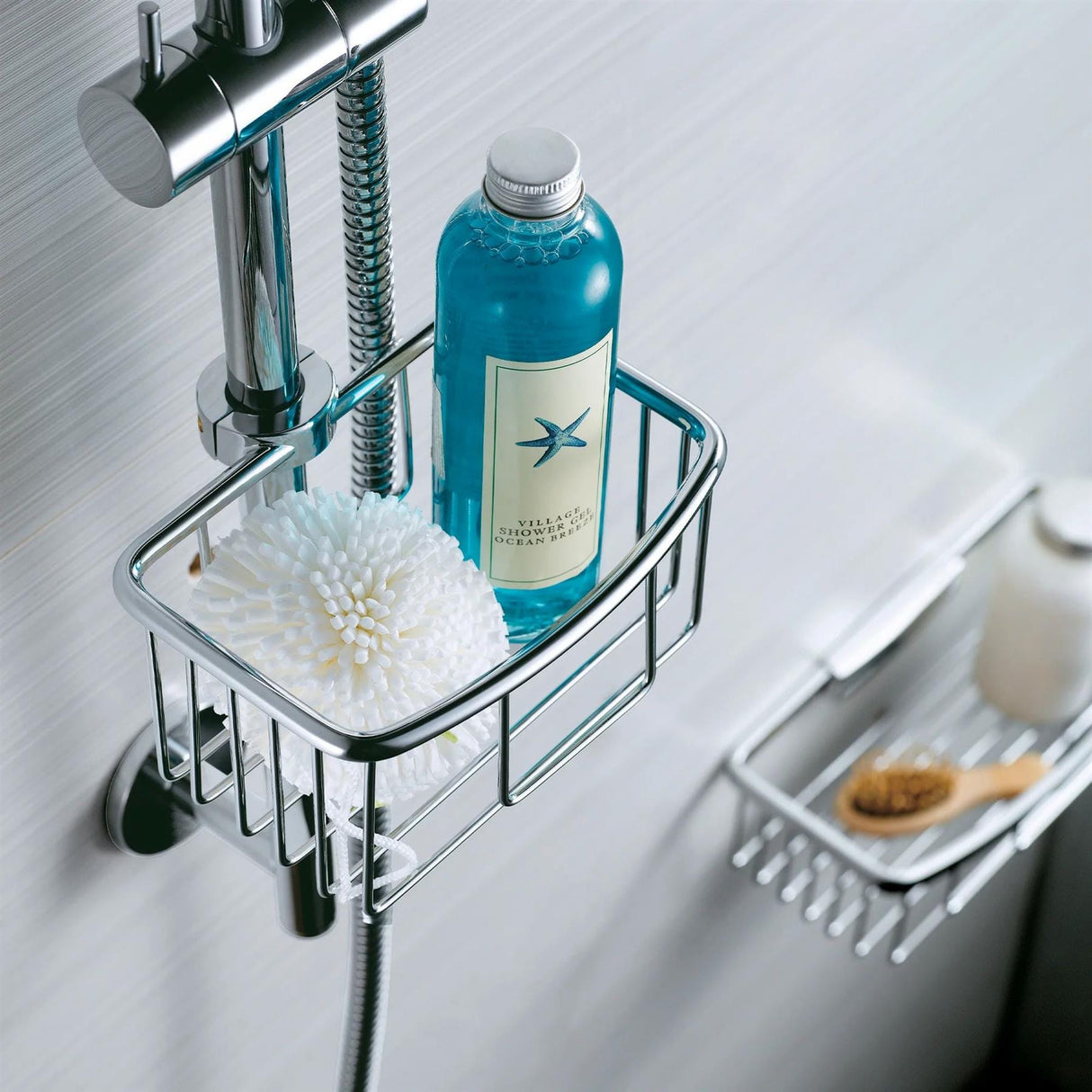 HIB Basket HiB Traditional Clip-On Riser Rail Shower Basket