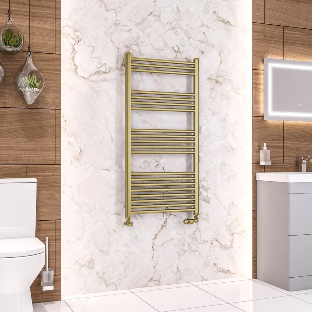 Eastbrook Wendover Straight Heated Towel Rail in Brushed Brass