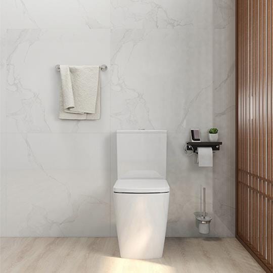 Imex Close Coupled Toilet Imex Ravine Open Back Close Coupled Rimless Toilet with Soft Close Seat
