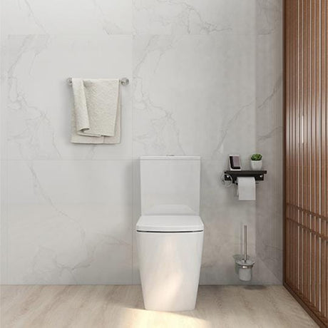 Imex Close Coupled Toilet Imex Ravine Open Back Close Coupled Rimless Toilet with Soft Close Seat