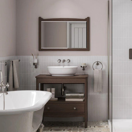 Burlington Standard Mirror 850mm / Dark Oak Burlington Guild Mirror