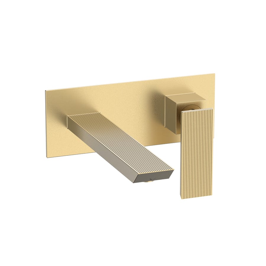 Crosswater Wall Mounted Basin Tap Brushed Brass Crosswater Limit 2 Hole Wall Mounted Basin Mixer Tap