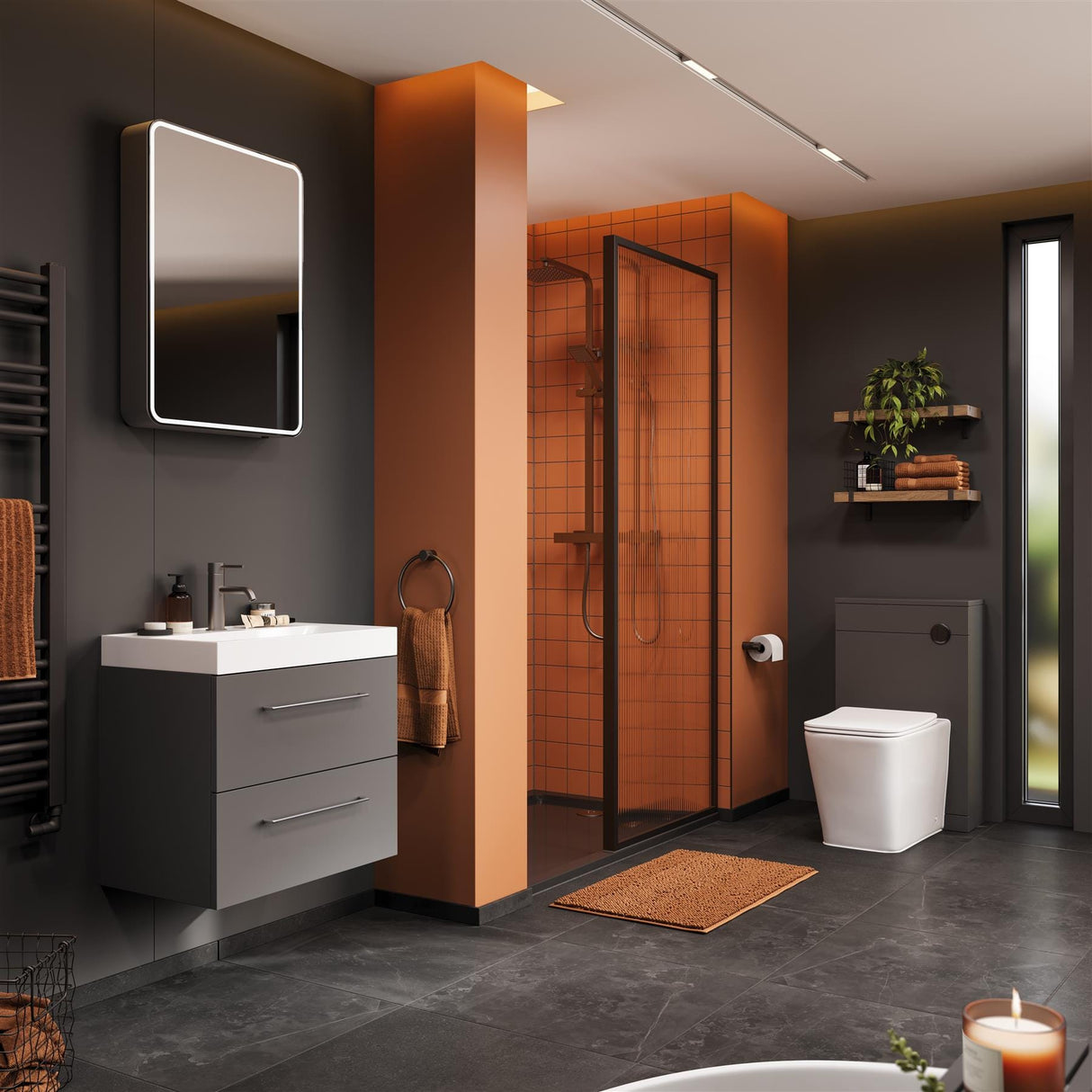 hib. Mirrored Cabinet 500 x 700mm hib. Cayla Slim LED Mirror Cabinet