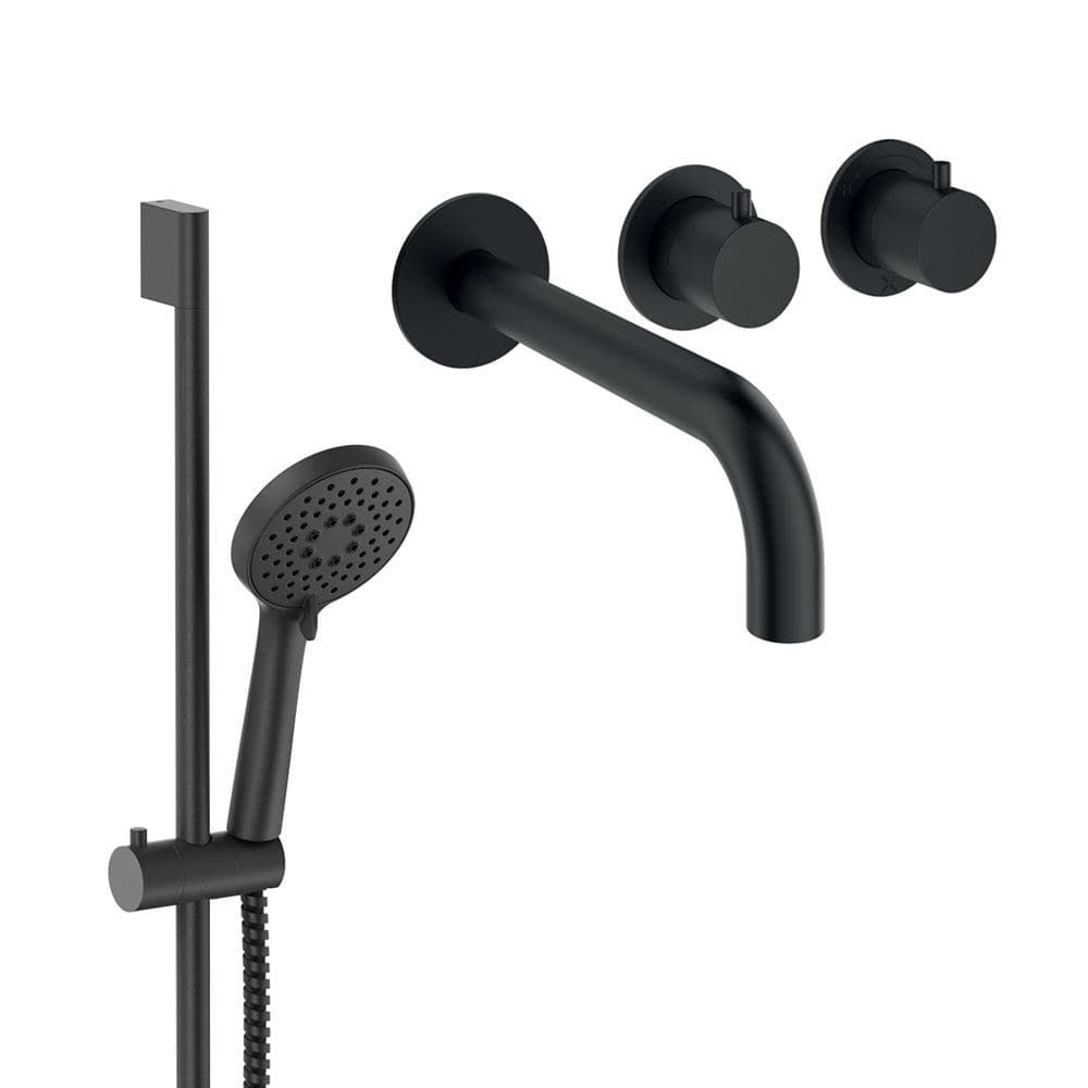 UK Bathroom Store Concealed Shower Set Crosswater Module Shower Set 4 with Riser Rail Kit and Bath Spout