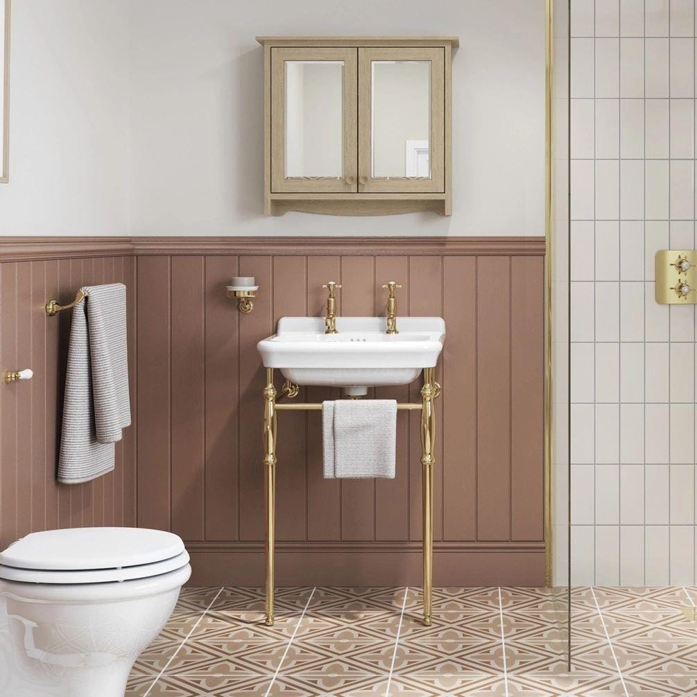 Burlington Mirrored Cabinet Light Oak Burlington Guild 650mm Mirrored Cabinet