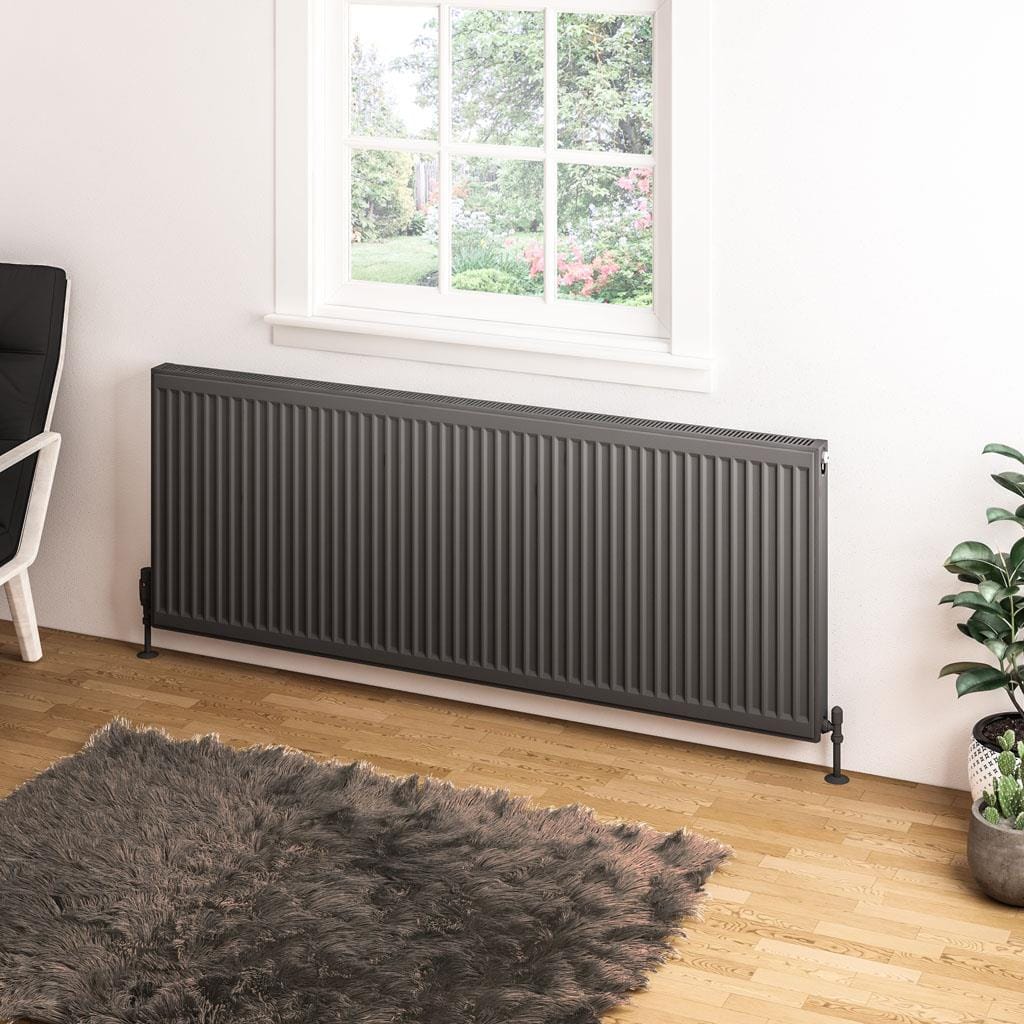 Aquarius Type 11 600 x 1600mm Aquarius Type 11 Compact Panel Radiator In Matt Anthracite