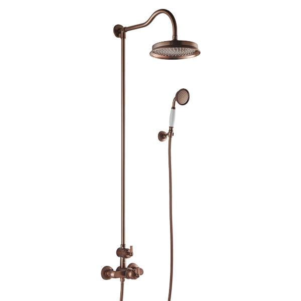 Flova Exposed Shower Set Flova Liberty Round Shower Pack with Slide Rail and Shower Handset