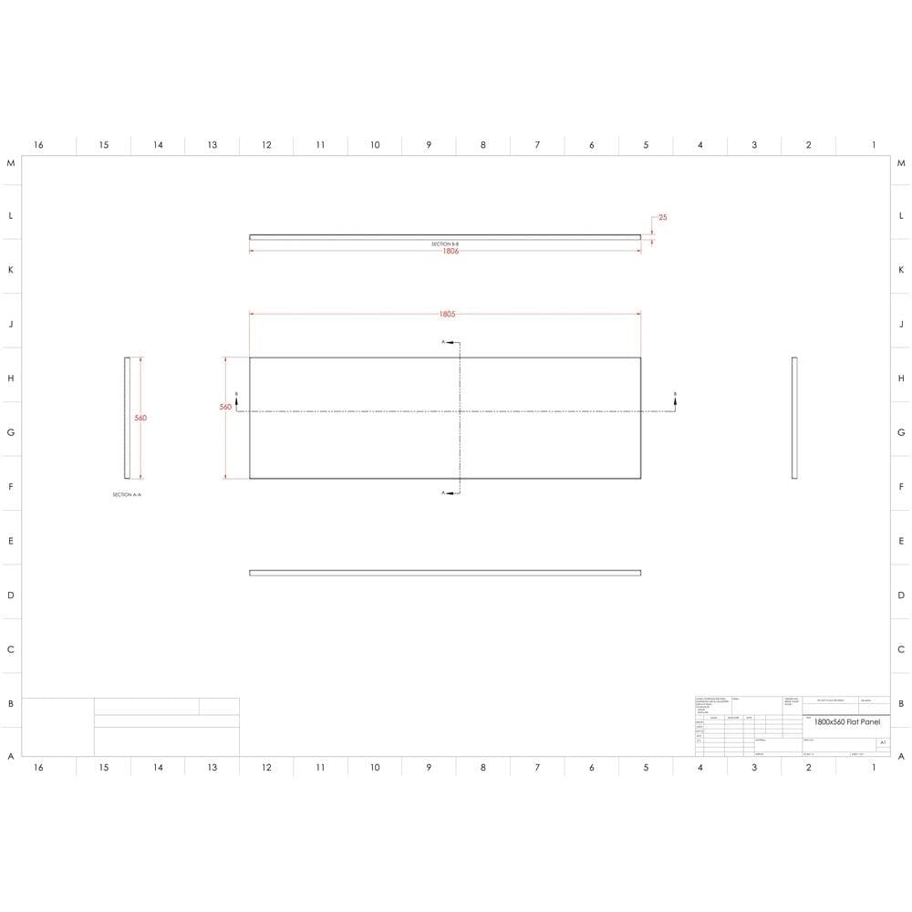Eastbrook Bath Panel 1750mm / 5mm Acrylic Eastbrook Flat Front Bath Panel