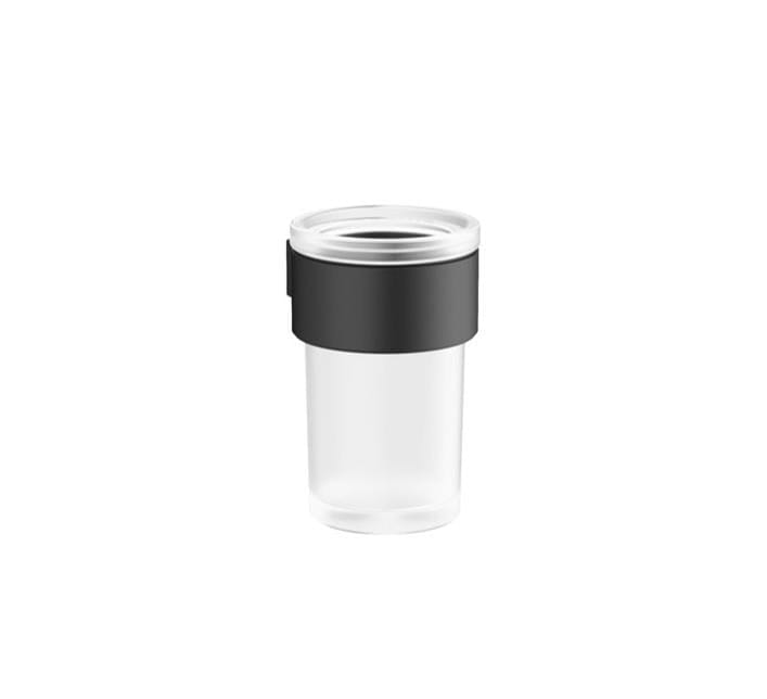 Crosswater Toothbrush Holder Matt Black Crosswater Velo Tumbler and Holder