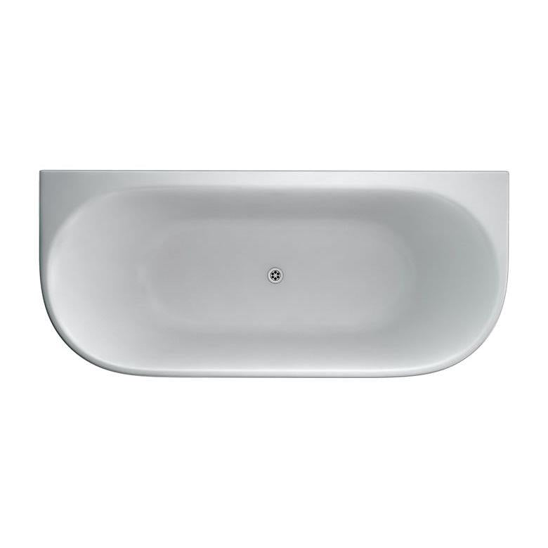 Burlington Avantgarde Back To Wall Traditional Bath in Gloss White