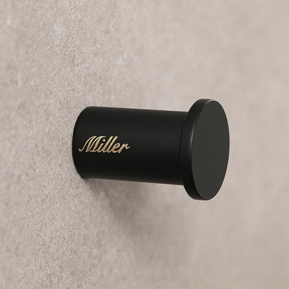 Miller Robe Hook Matt Black Miller Boston/Miami Single Robe Hook