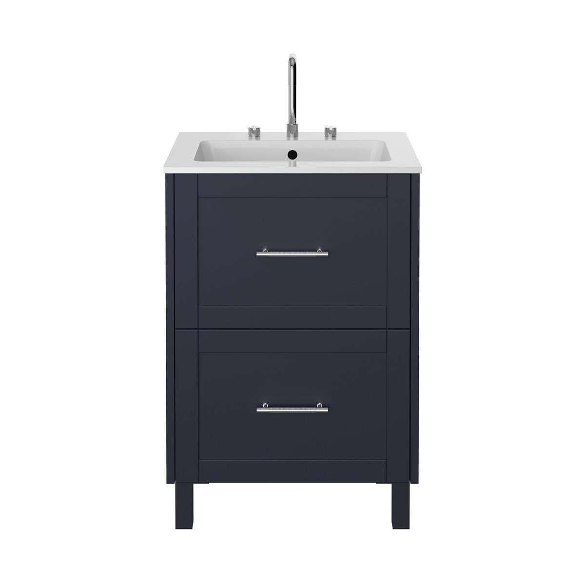 Heritage Floor Standing Vanity Unit Midnight Blue / 0 Heritage Lynton 600mm Floor Standing Vanity Unit with Basin