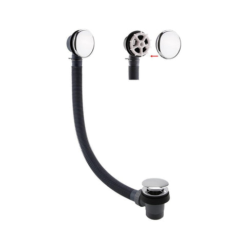 Imex Bath Waste Chrome Imex Hair Catch Easy Clean Large Dome Clicker Bath Waste