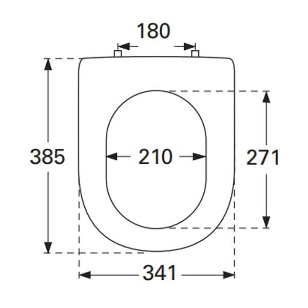 Villeroy & Boch Subway 2.0 Compact Soft Close, Quick Release Toilet Seat in White Alpine