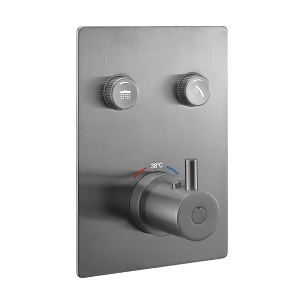 Flova Concealed Shower Valve Flova Levo Square 2 Outlet GoClick Finishing Set