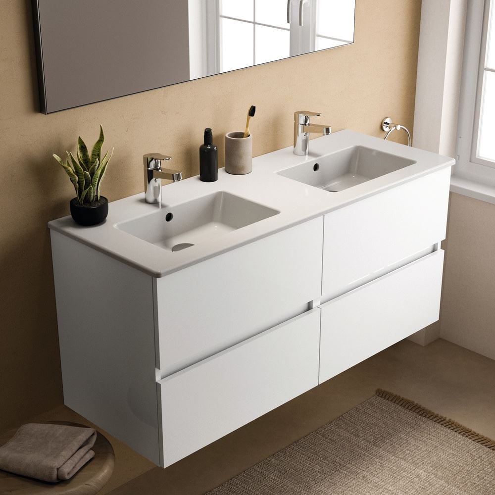 Ideal Standard Double Sink Vanity Unit Ideal Standard Eurovit+ 1200mm Wall Mounted Vanity Unit