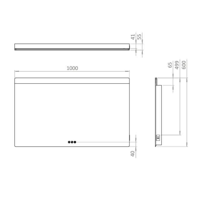 Crosswater Illuminated Mirror Crosswater Glide II LED Illuminated Mirror