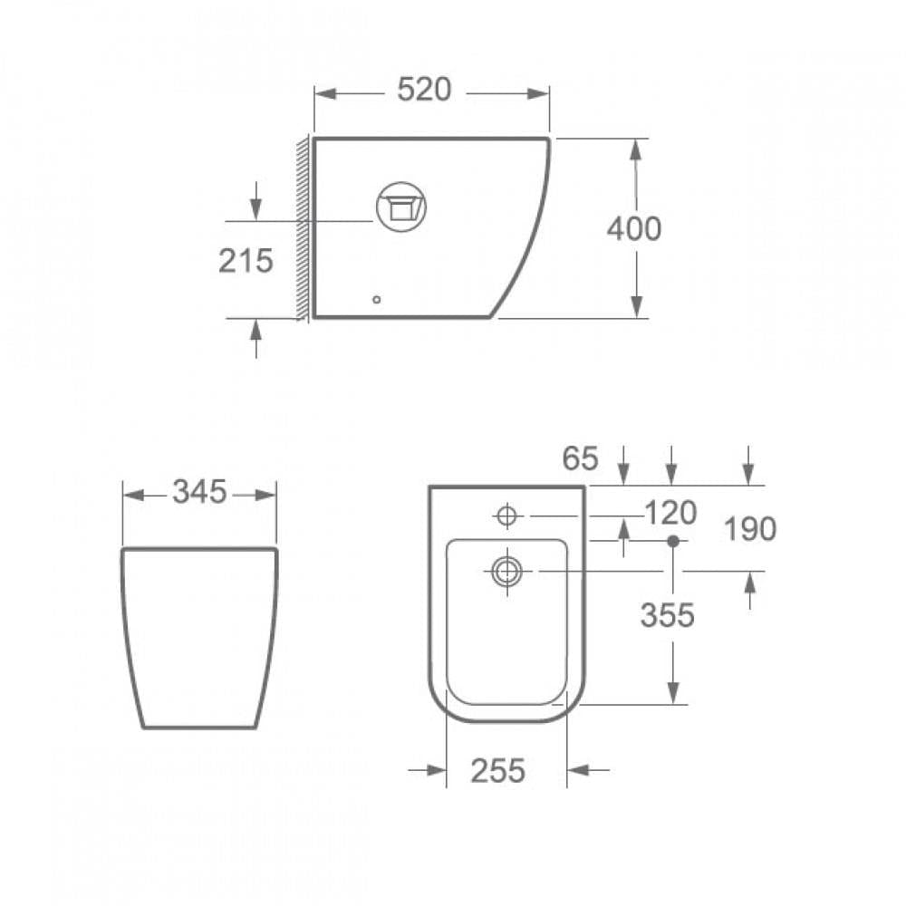 Imex Bidet Imex Essence Floor Standing Bidet in Gloss White