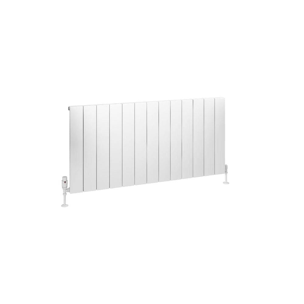 Eastbrook Panel Radiator Eastbrook Charlton Horizontal Aluminium Designer Radiator in Matt White