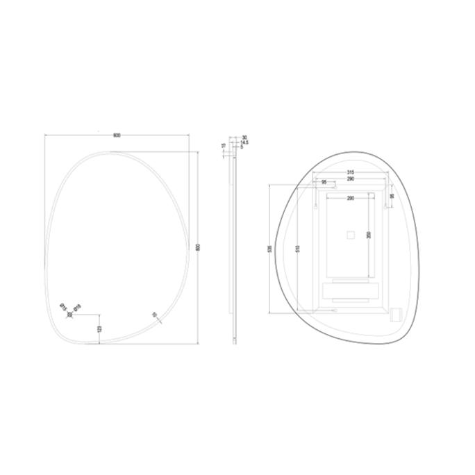 Crosswater Illuminated Mirror Crosswater Mada LED Illuminated Mirror